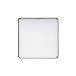 Elegant Decor - Contour Metal Square Mirror 30x30 - Black