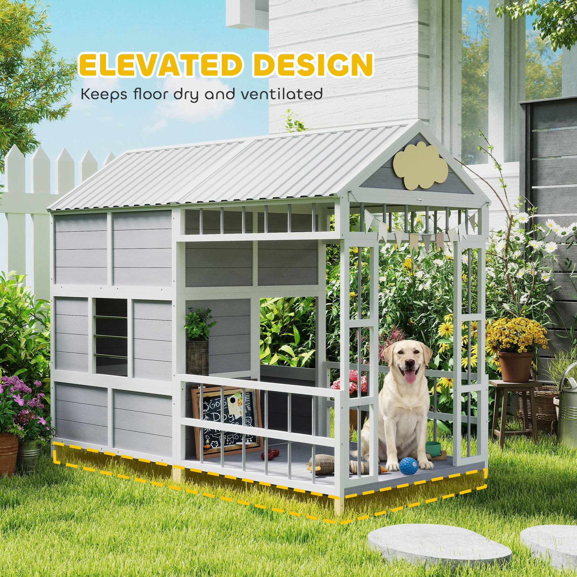 ELEVATED DESIGN  
Keeps floor dry and ventilated