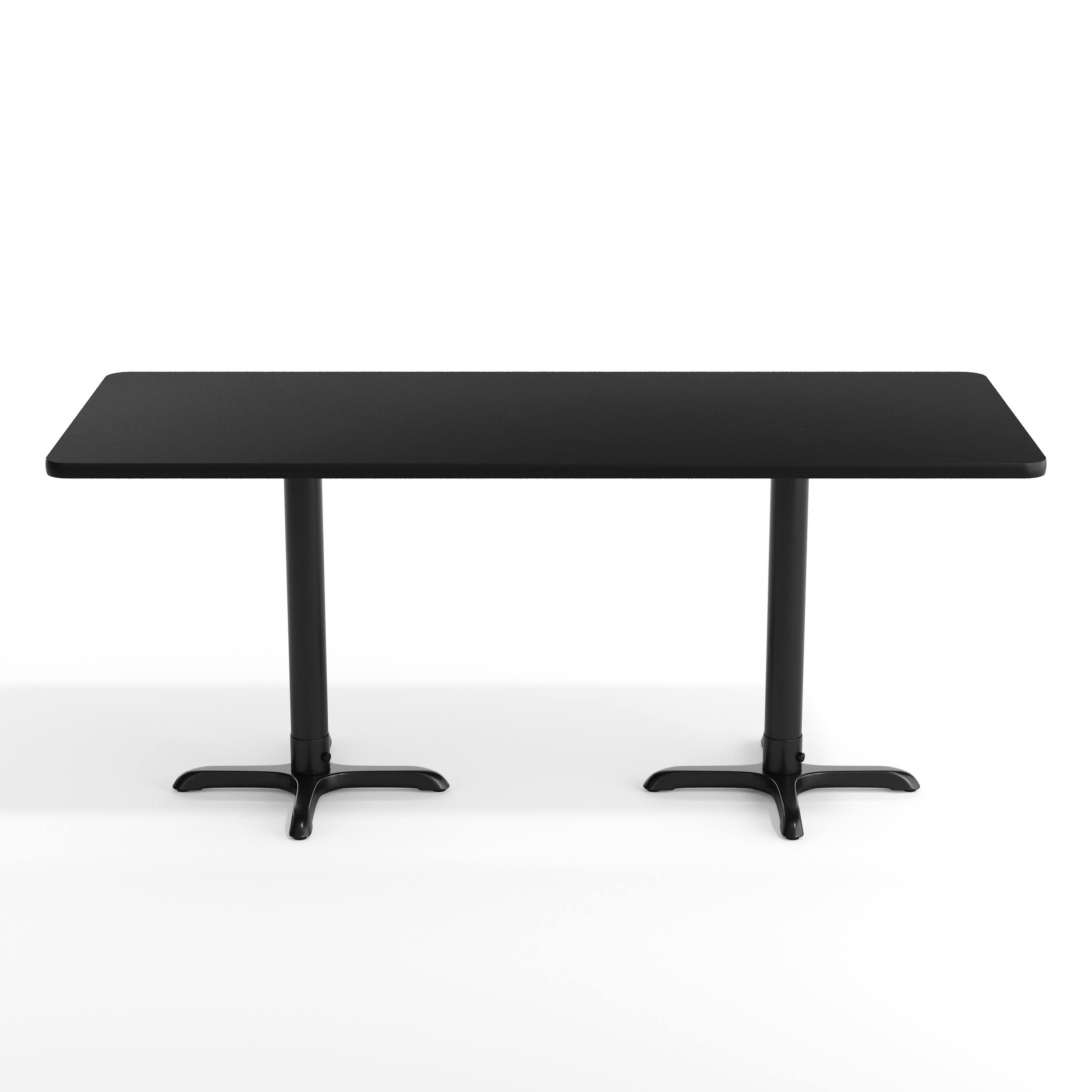 Alt View 7. Emma + Oliver - Commercial Table Top with Dual Table Height Bases - Black.