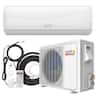 Costway - 24000BTU Mini AC Split-System, 18.5 SEER2 Ductless Air Conditioner w/Pre-Charged Condenser - White