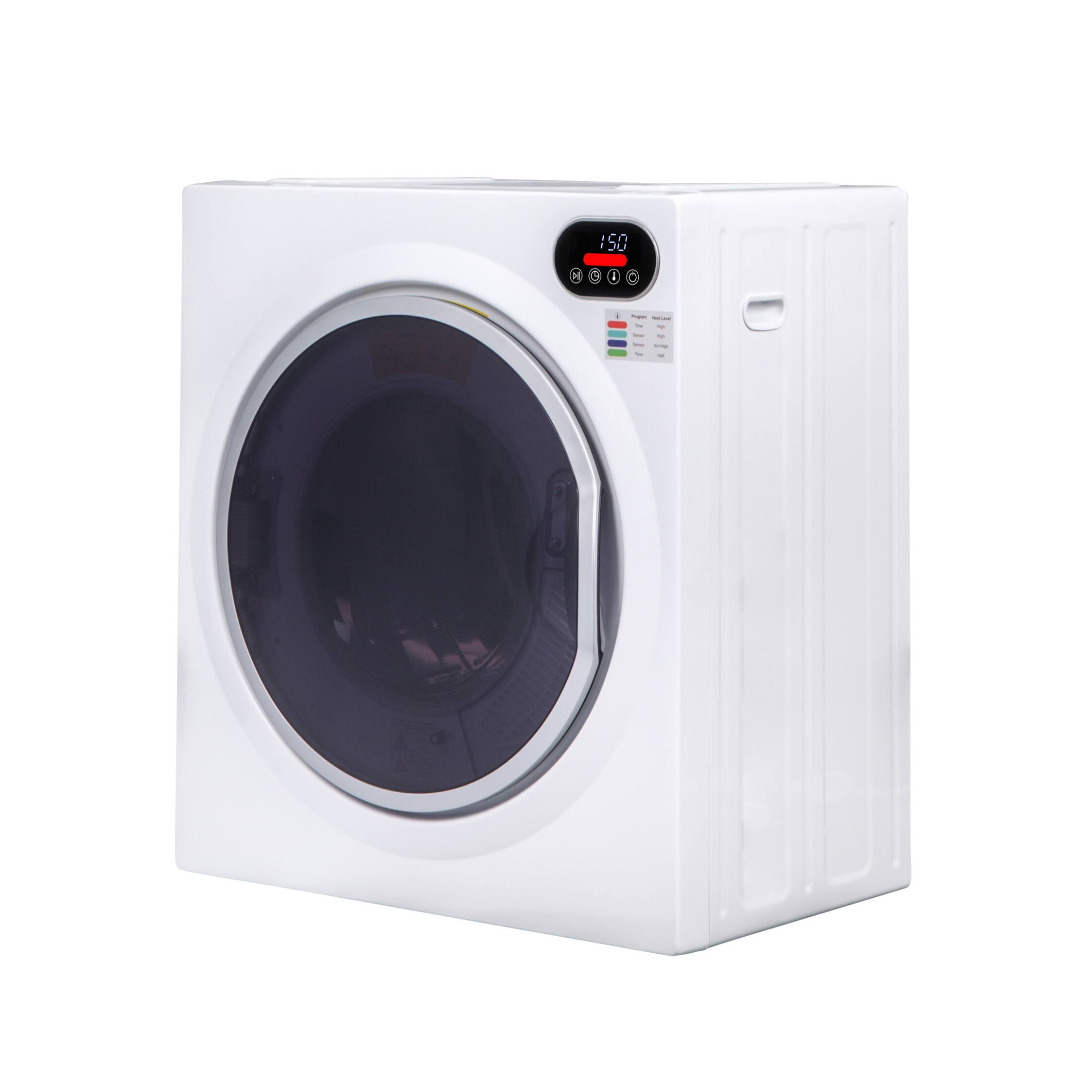 Left. Equator - Equator ED 848 Ultra Compact 2.6 cu. ft./ 10lbs Short Vented Sensor Electric Dryer Top LED Controls 110V/1400W - White.