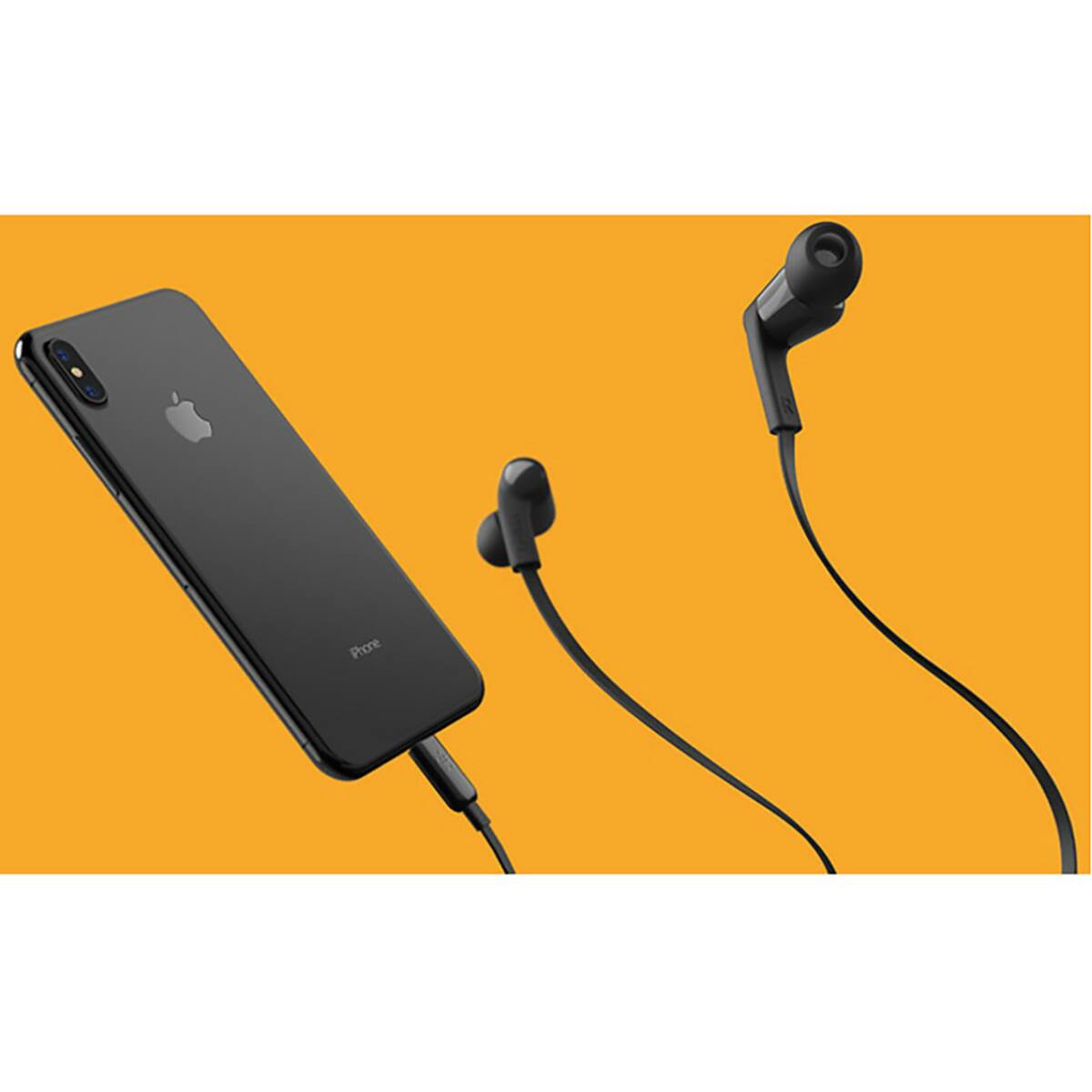 Alt View 8. Belkin - G3H0001BTBLK 44 in. Cord SOUNDFORM Headphones with Lightning Connector - Black - Black.