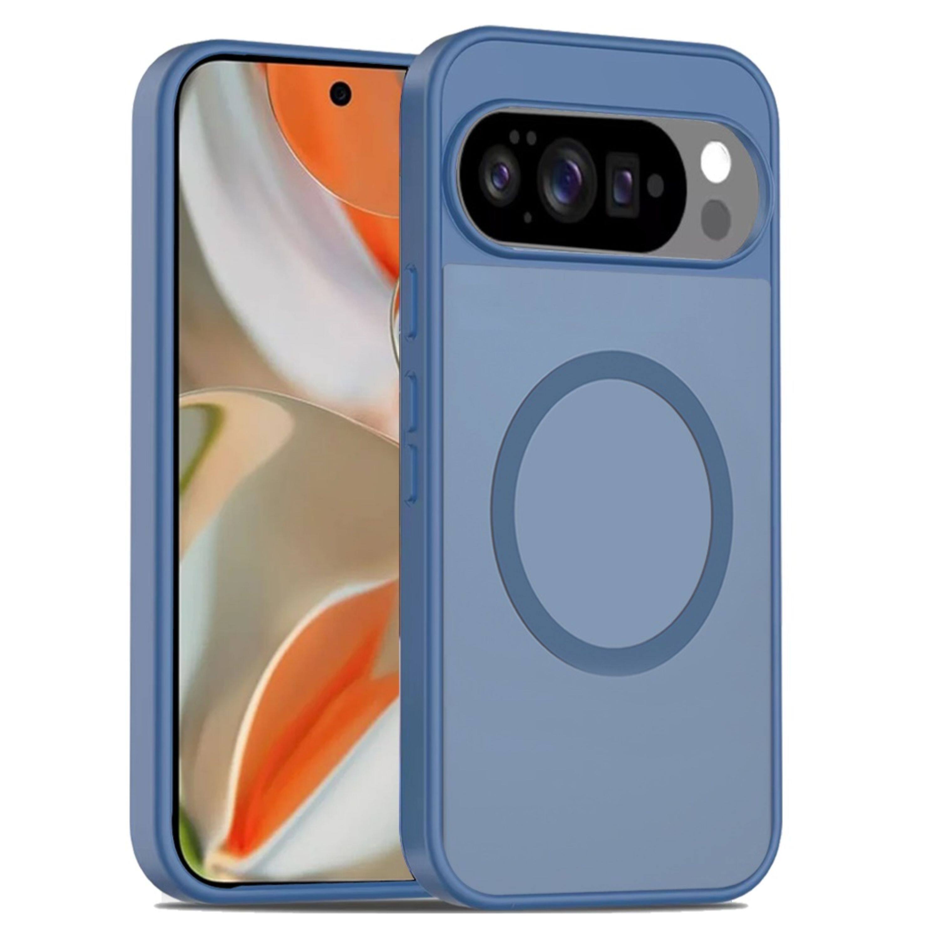 Kitcheniva - Soft Translucent Magnetic Circle Phone Case With Tempered Glass For Google Pixel 10 Pro XL - Navy Blue price history on PriceWatchPro
