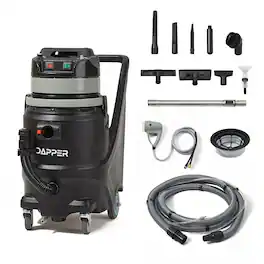 Dapper Supply - Commercial Steam Wet/Dry Vacuum Cleaner with Extraction, 1 Gal. Solution & 3.5 Gal. Recovery Tank - Black