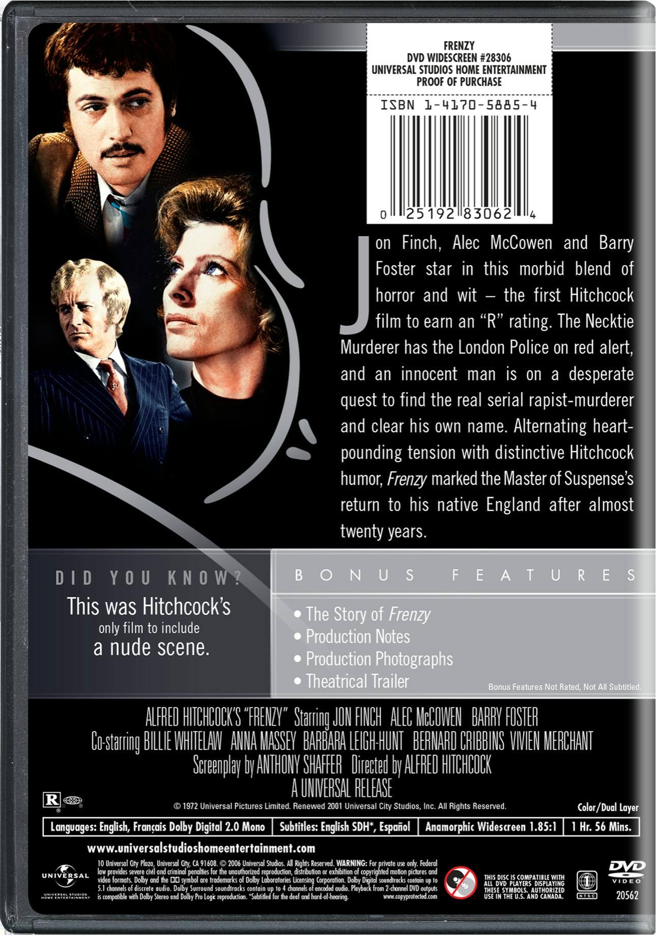Back. Frenzy [DVD].