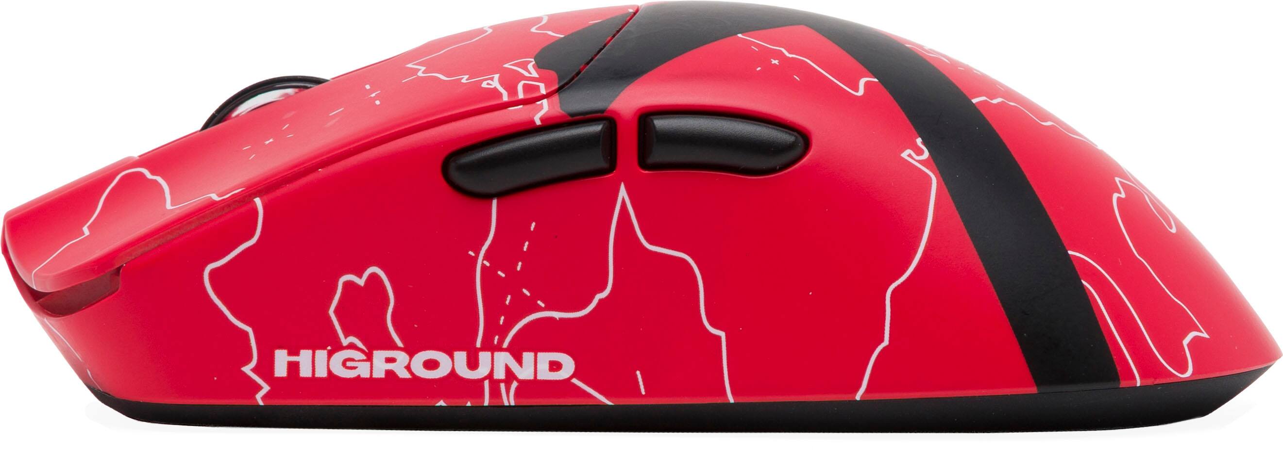 Back. Higround - Yuma Lightweight Wireless Optical Gaming Mouse with Hand-Applied Art - Wireless - 100 Theives - Team Issue.