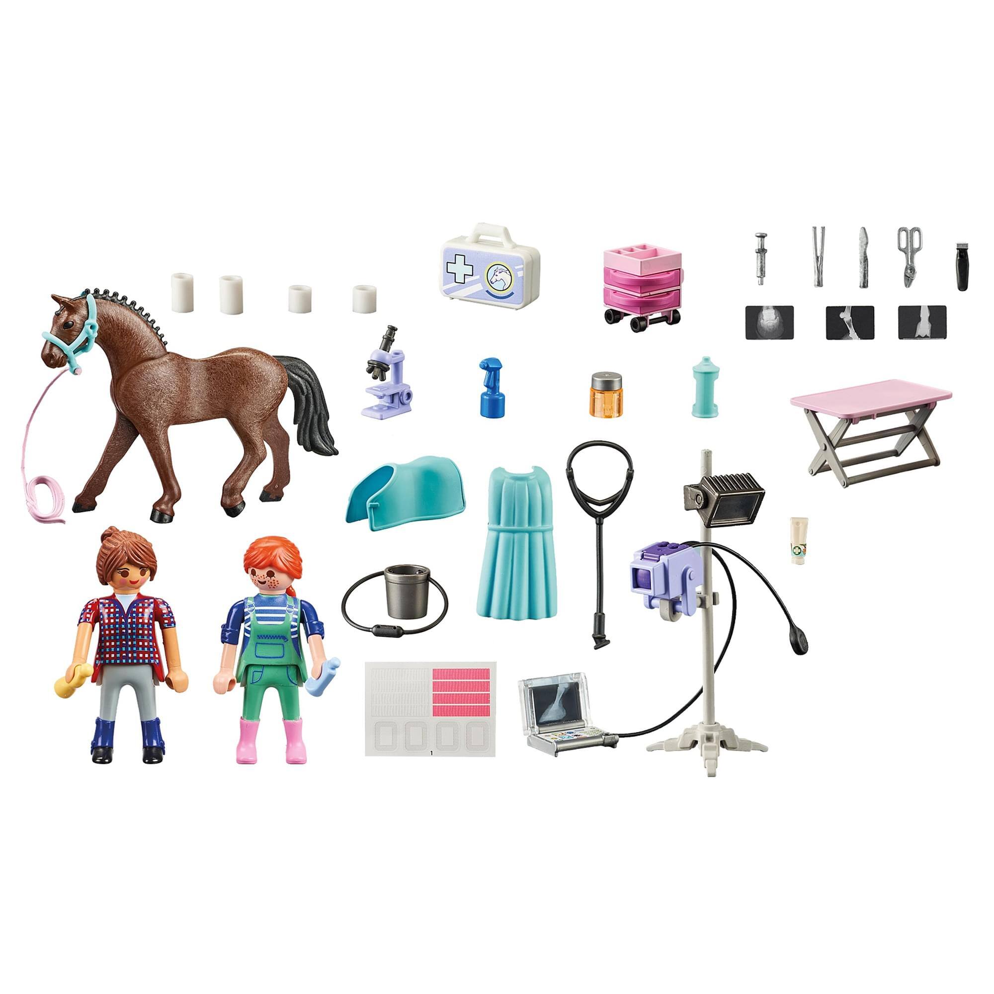 Alt View 1. Playmobil - Playmobil 71241 Country Horse Veterinarian Building Set - Multi-Color.