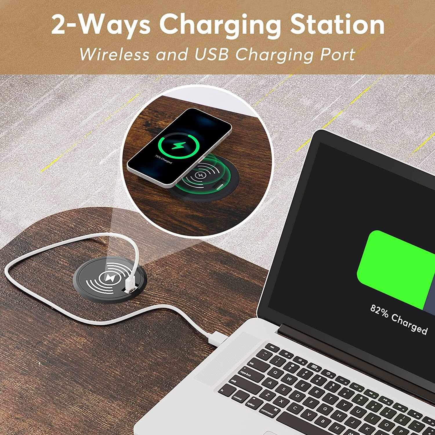 2-Ways Charging Station Wireless and USB Charging Port

75% Charged

4

M

82% Charged