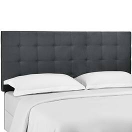 Paisley Tufted Upholstered Performance Velvet Full / Queen Headboard by Modway - Gray