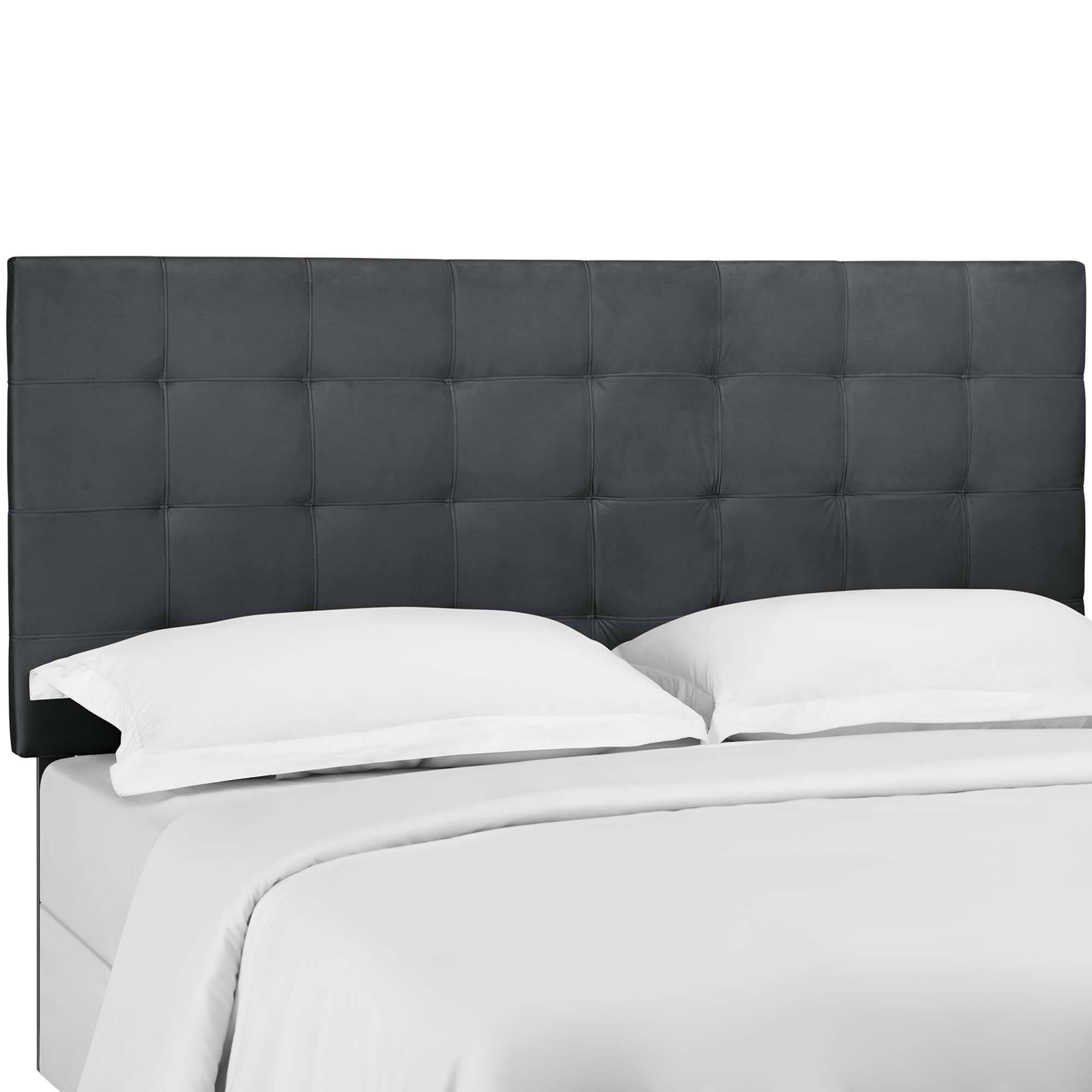 Front. Modway - Paisley Tufted Upholstered Performance Velvet Full / Queen Headboard by Modway - Gray.