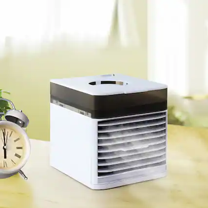 Front. Oumilen - 4 in 1 Portable Mini Air Conditioner 3 Speed Cooling Fan Humidifier for Home Car.