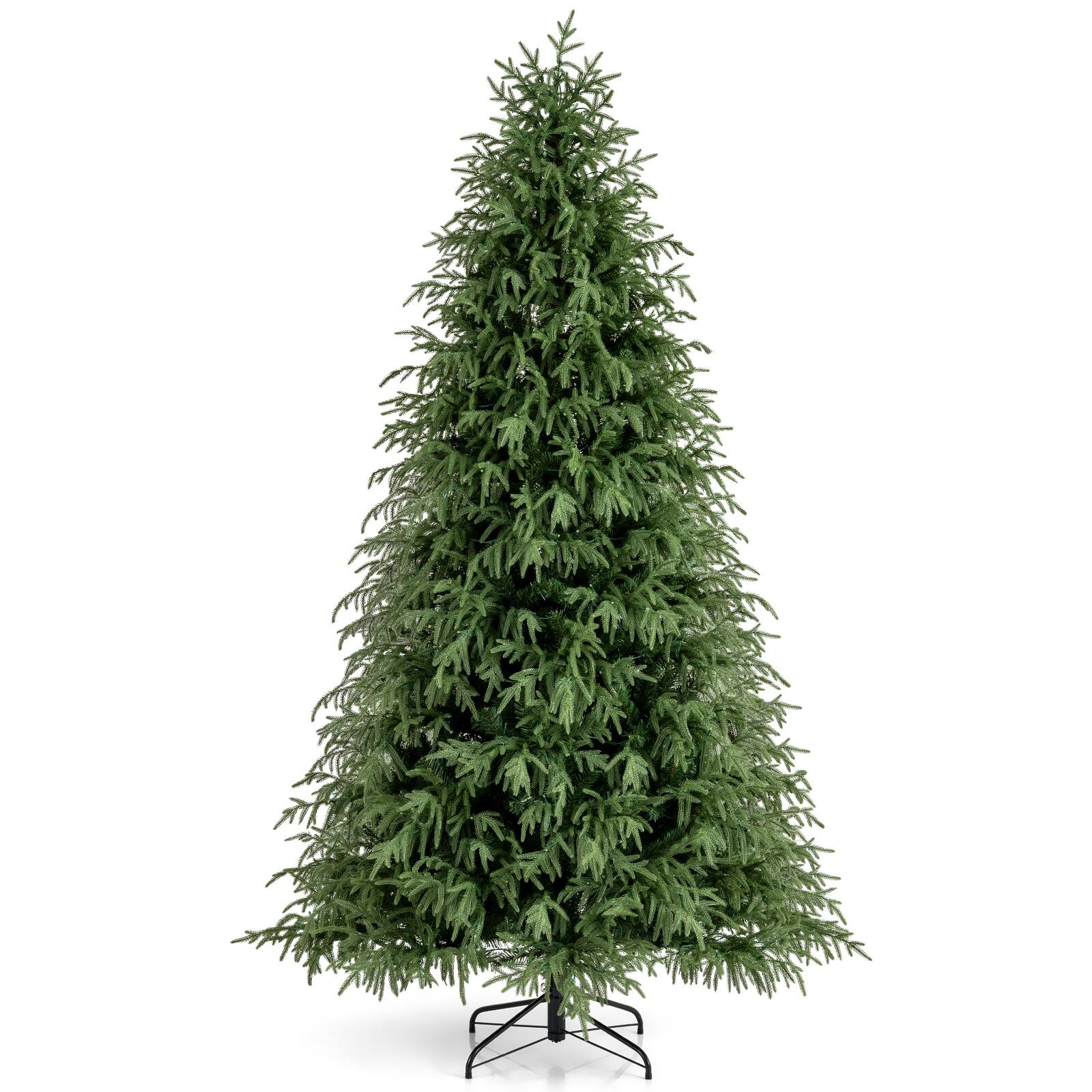 Alt View 9. Costway - Costway 7.5 FT Artificial Christmas Tree with 1449 Branch Tips, 500 Warm White LED Lights - Green.