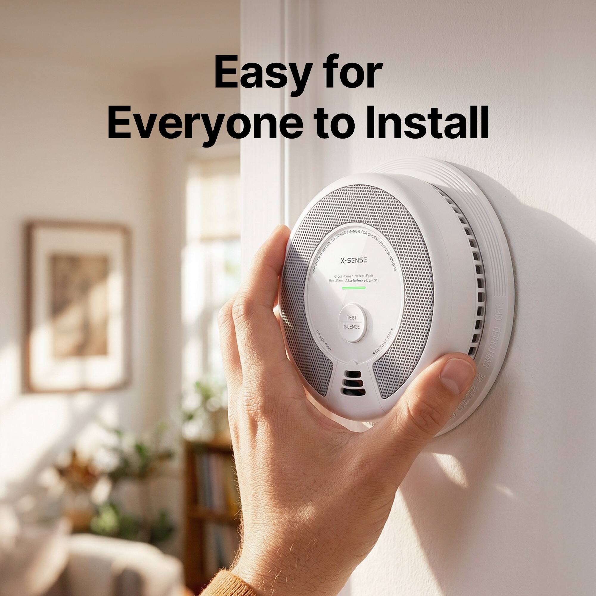 Easy for Everyone to Install  
X-SENSE 4Ta at Fad - muistez - ae!  
1 1 UnA TE30 SAENCE OFF.  
Snar SWITCHED NU BE CO S SEINGER