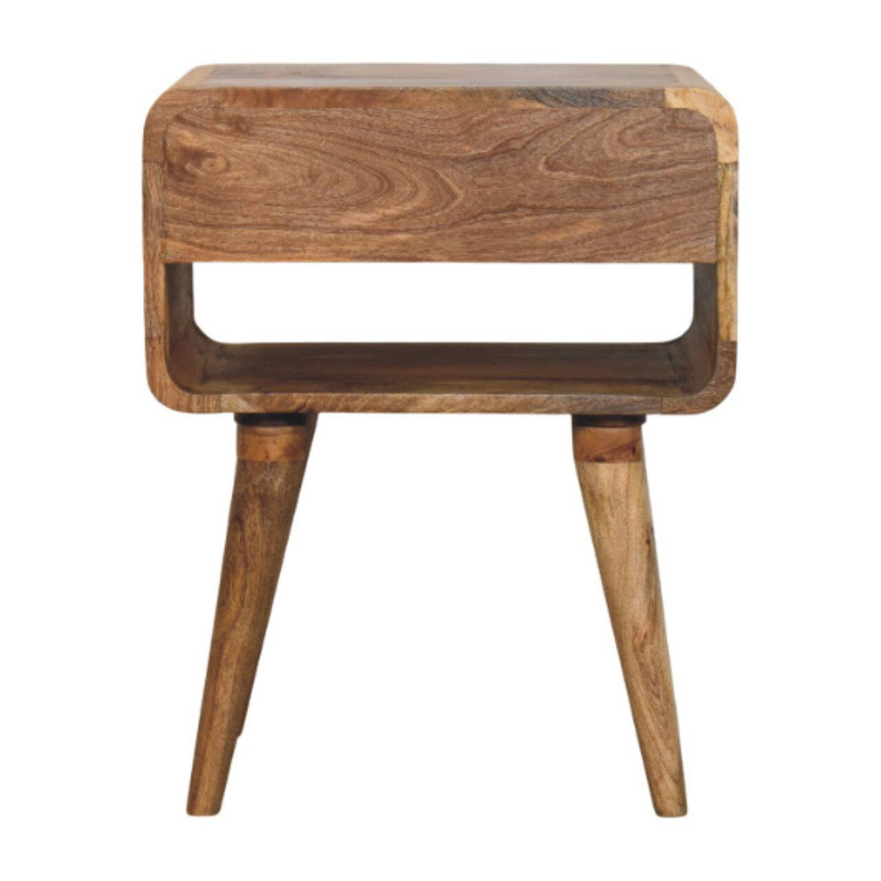 Alt View 5. Artisan Furniture - Artisan Furniture Solid Wood Avora Oak-ish Nightstand with Drawer and open slot - Oak.