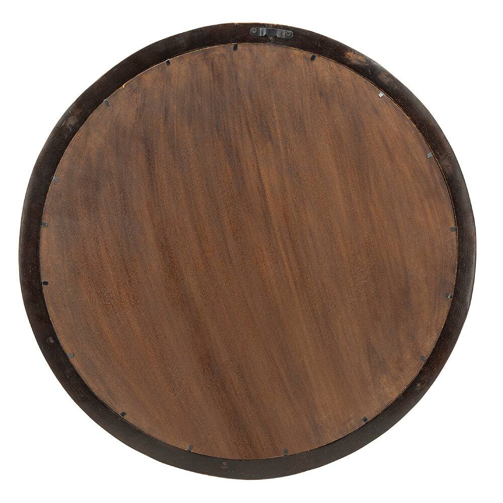 Alt View 2. BreeBe - 20x1.5 Transitional Mango Wood Wall Mirror Solid Wood Frame for Bathroom Entryway Console or Leaning Wall Decor - Dark Brown.