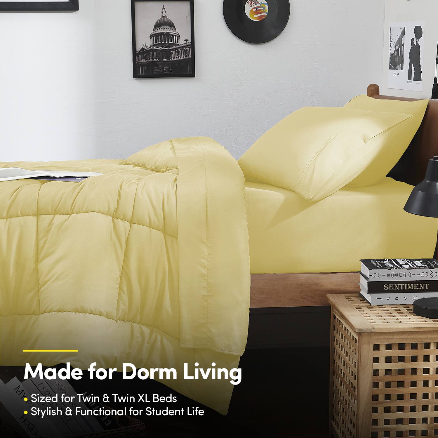 Made for Dorm Living

- Sized for Twin & Twin XL Beds
- Stylish & Functional for Student Life