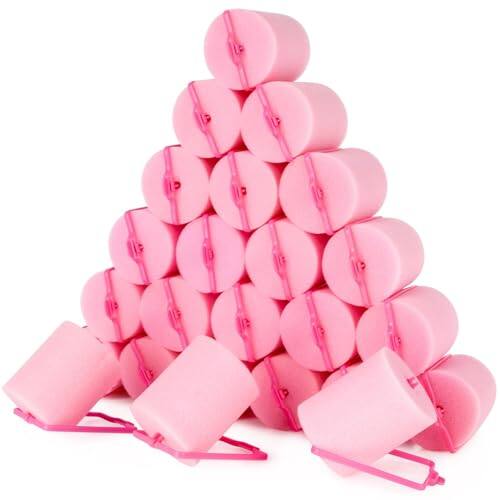 Front. Vulpecula Spade - 24PCS Foam Hair Rollers - 1.89 Inch Large Sponge Rollers for Heatless Hair Curler for Short/Long Hair Sleep rolos para.