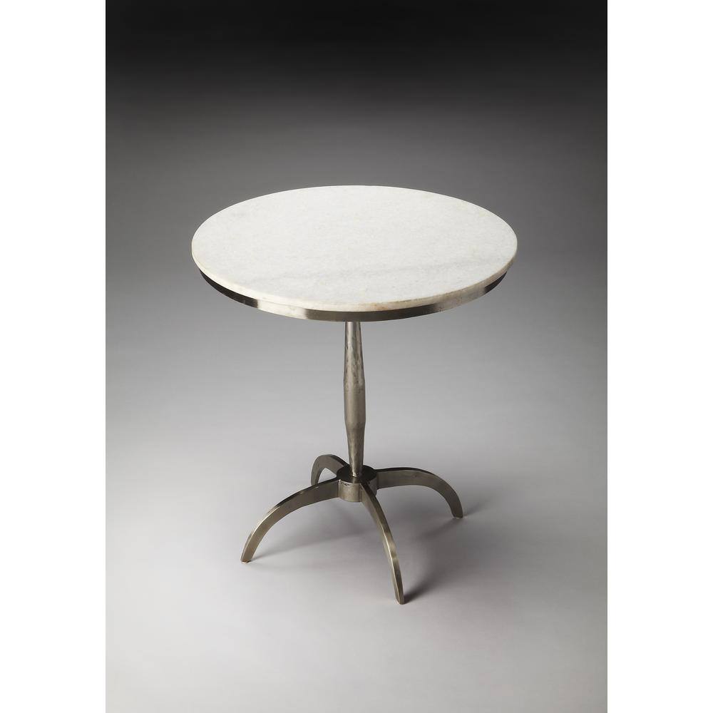 Front. Butler Specialty - Palmilla Marble & Metal Side Table - Multi-Color.