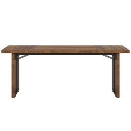Kadyn - Rectangular Dining Table, 71" Farmhouse Breakfast Table for 6 to 8 People - Brown