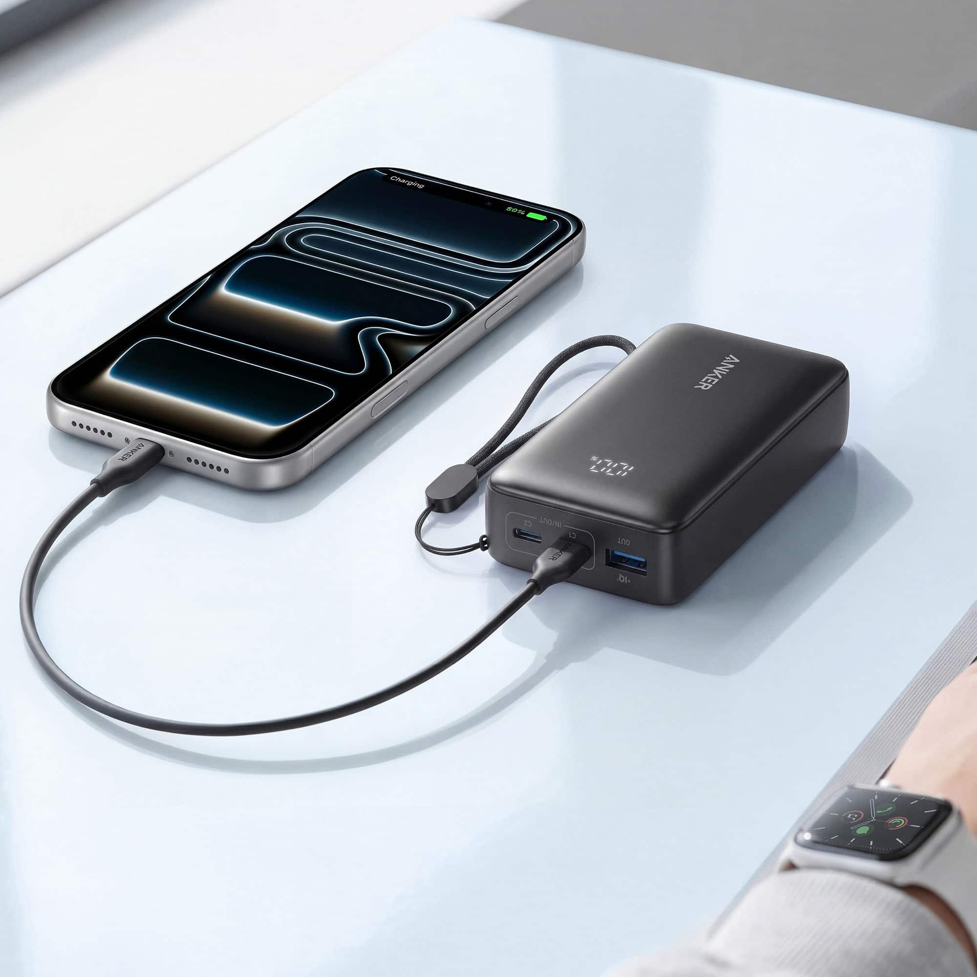 Anker Zolo Power Bank (10K, 30W) Black - Best Buy