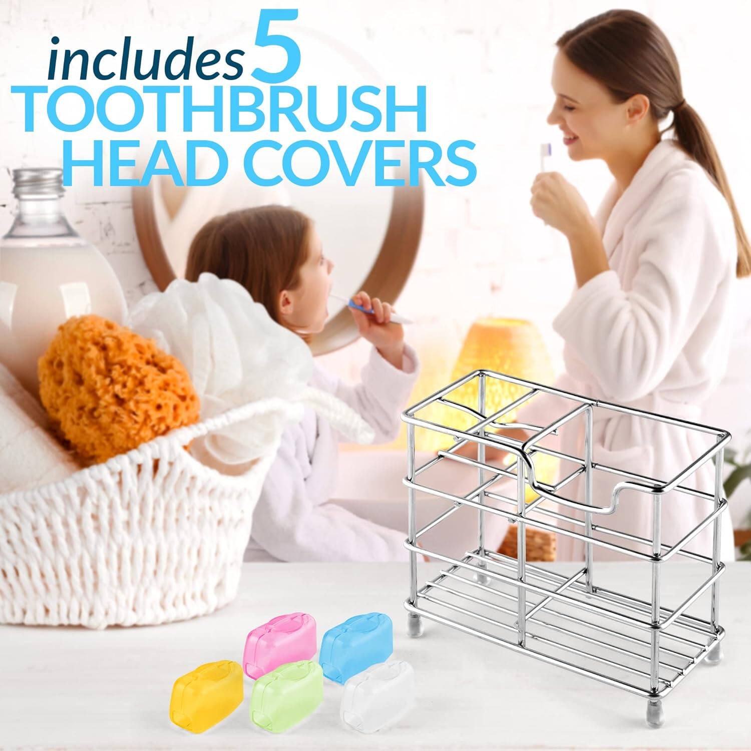 includes 5 TOOTHBRUSH HEAD COVERS