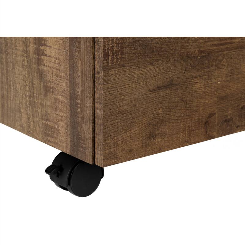 Alt View 1. HTUTWOO - File Cabinet - Rolling Mobile Storage Drawers, Printer Stand,  Contemporary Modern Office Work Organizer - Brown.