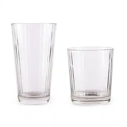 Front. Jay Import - Hill Street 16-Pieces Entertaining Set - Clear.