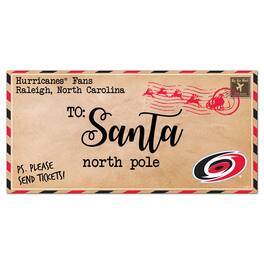 Fan Creations - Carolina Hurricanes 6'' x 12'' Letter to Santa Sign - Multicolor
