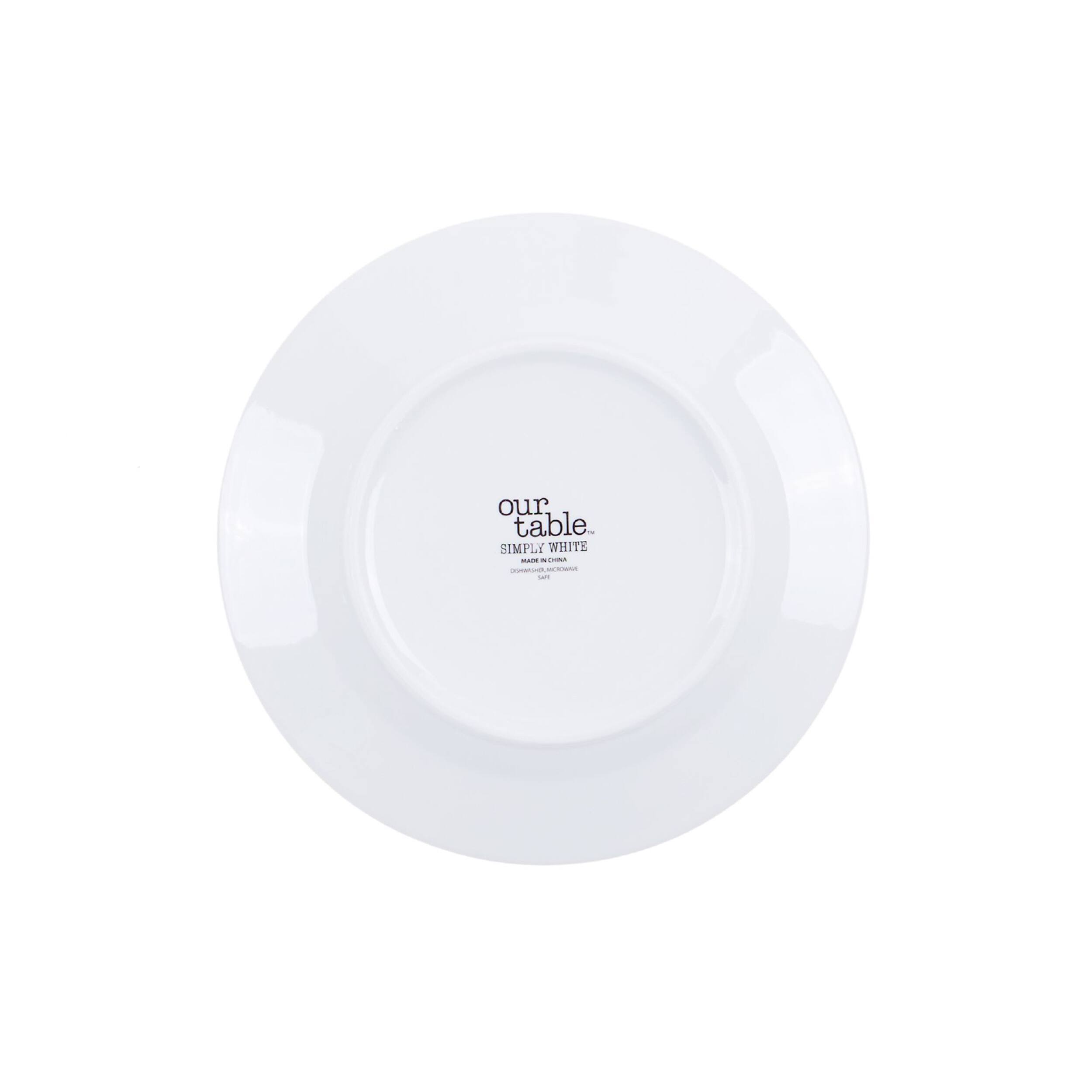 Our table is simply white.