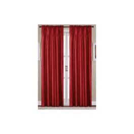 RT Designers Collection - Nikki Faux Silk Rod Pocket Curtain Panel - 54 x 95 - Red