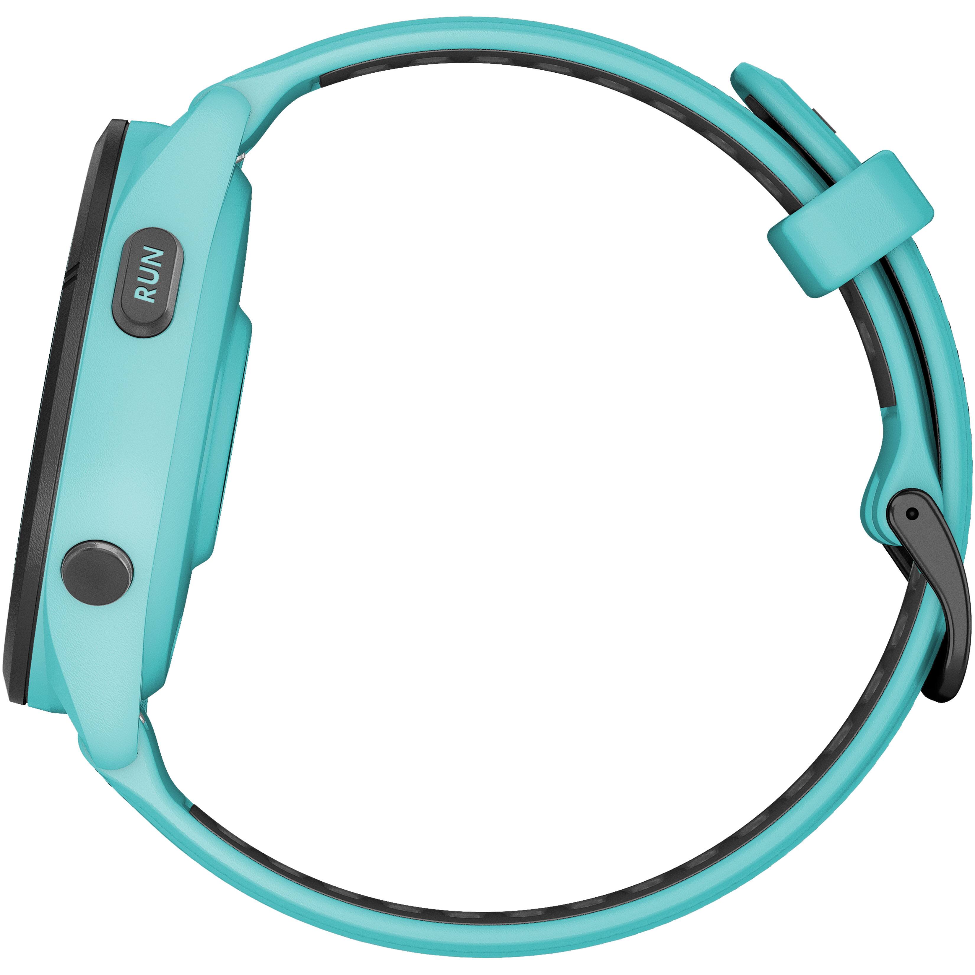 Alt View 2. Garmin - Forerunner 265 GPS Smartwatch 46 mm Fiber-reinforced polymer - Black/Aqua.