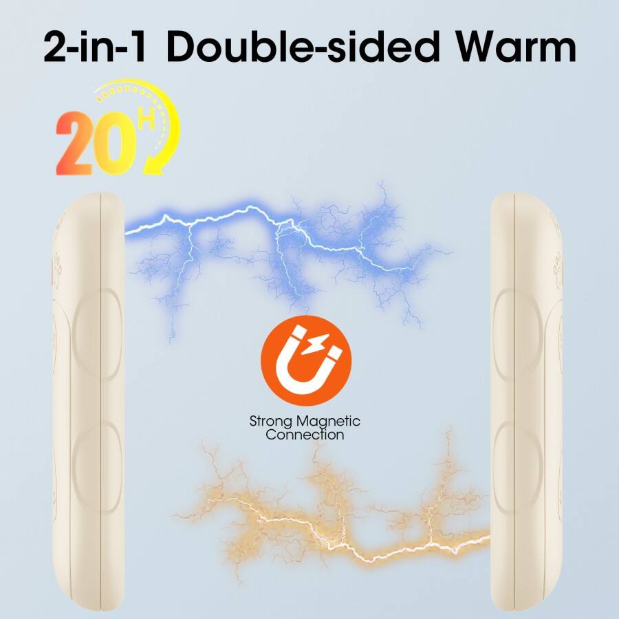 2-in-1 Double-sided Warm  
20%  
Strong Magnetic Connection