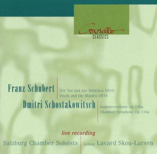Coviello CLASSICS

Franz Schubert  
Dmitri Schostakowitsch

Der Tod und das Mädchen D810  
Death and the Maiden D810

Kammer-Sinfonie Op.110a  
Chamber Symphony Op.110a

live recording

Salzburg Chamber Soloists  
Leitung: Lavard Skou-Larsen