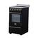 Angle. Forno Appliances - Pallerano 2.05 Cu. Ft. Freestanding Electric Range with Antique Brass Accessories - Black.