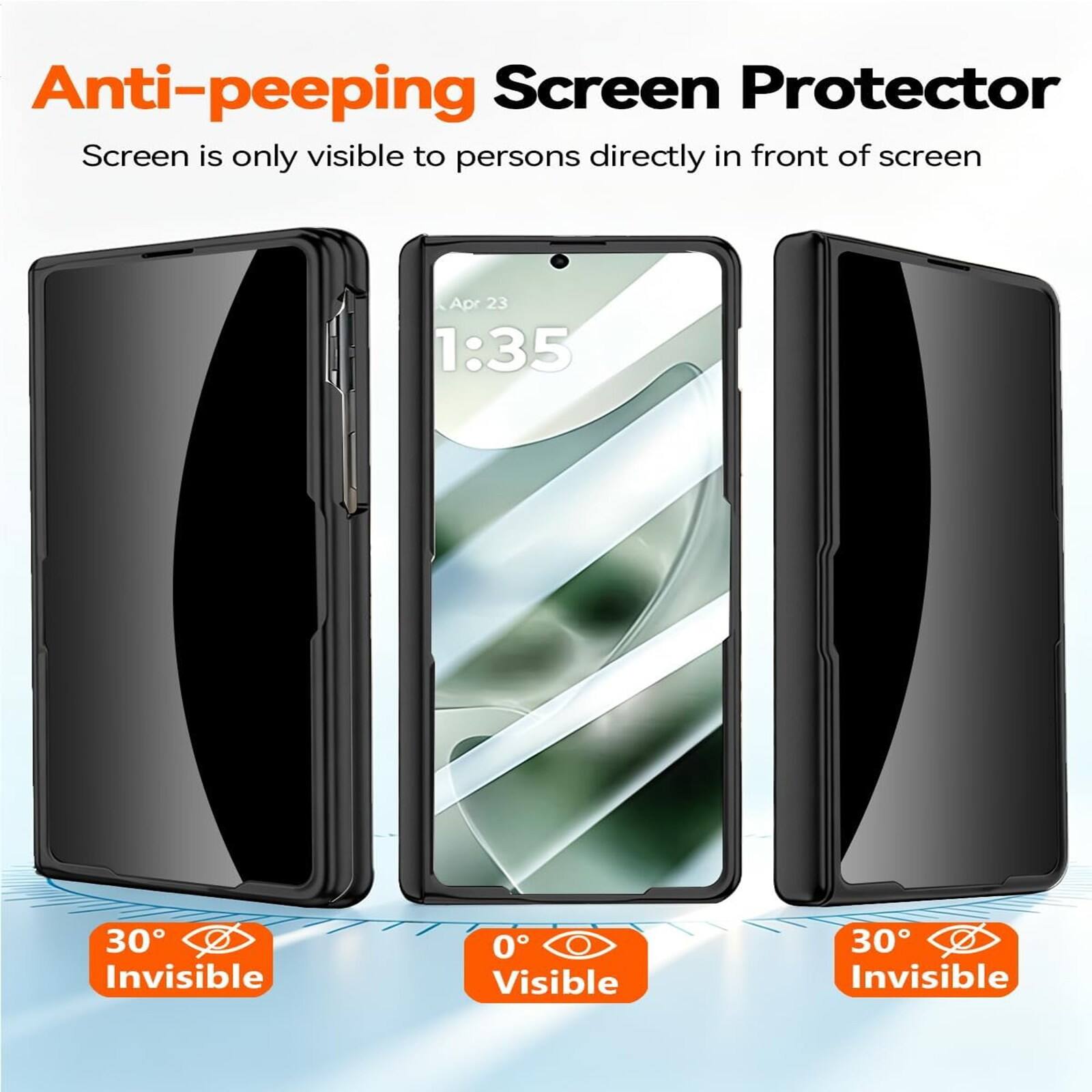 Anti-peeping Screen Protector  
Screen is only visible to persons directly in front of screen  

Apr 23 1:35  

30° Invisible  
0° Visible  
30° Invisible