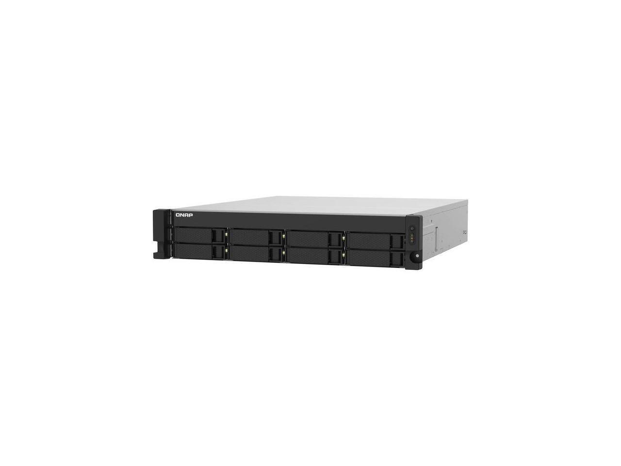 Alt View 1. QNAP - TS-832PXU-RP-4G-US  QNAP 2U 8-Bay ARM-based 2.5G &10G NAS - Black.