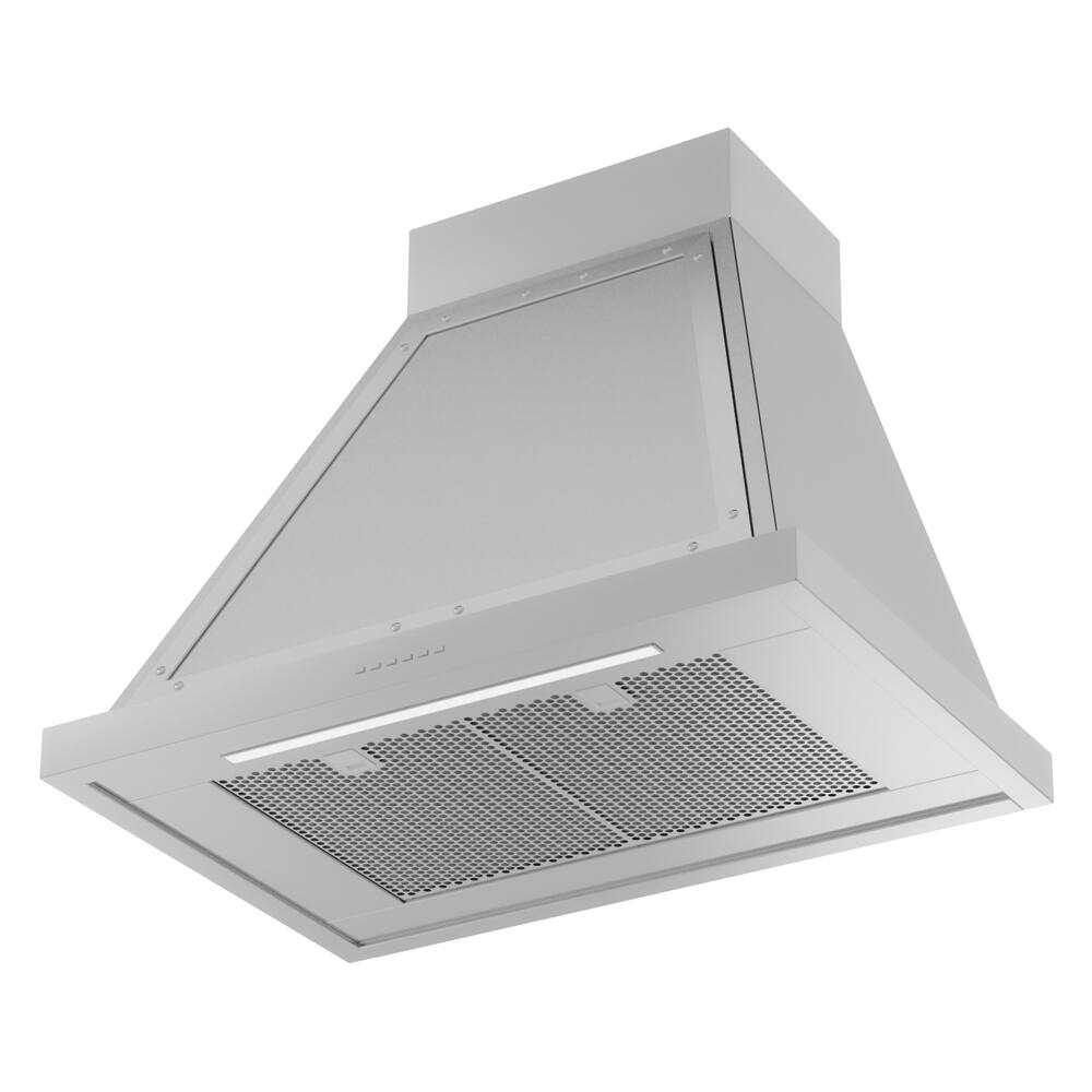 Alt View 2. ILVE - ILVE Nostalgie II Series 30 in. Noblesse Wall Mount Range Hood with 600 CFM (Chrome Trim) - Stainless Steel.