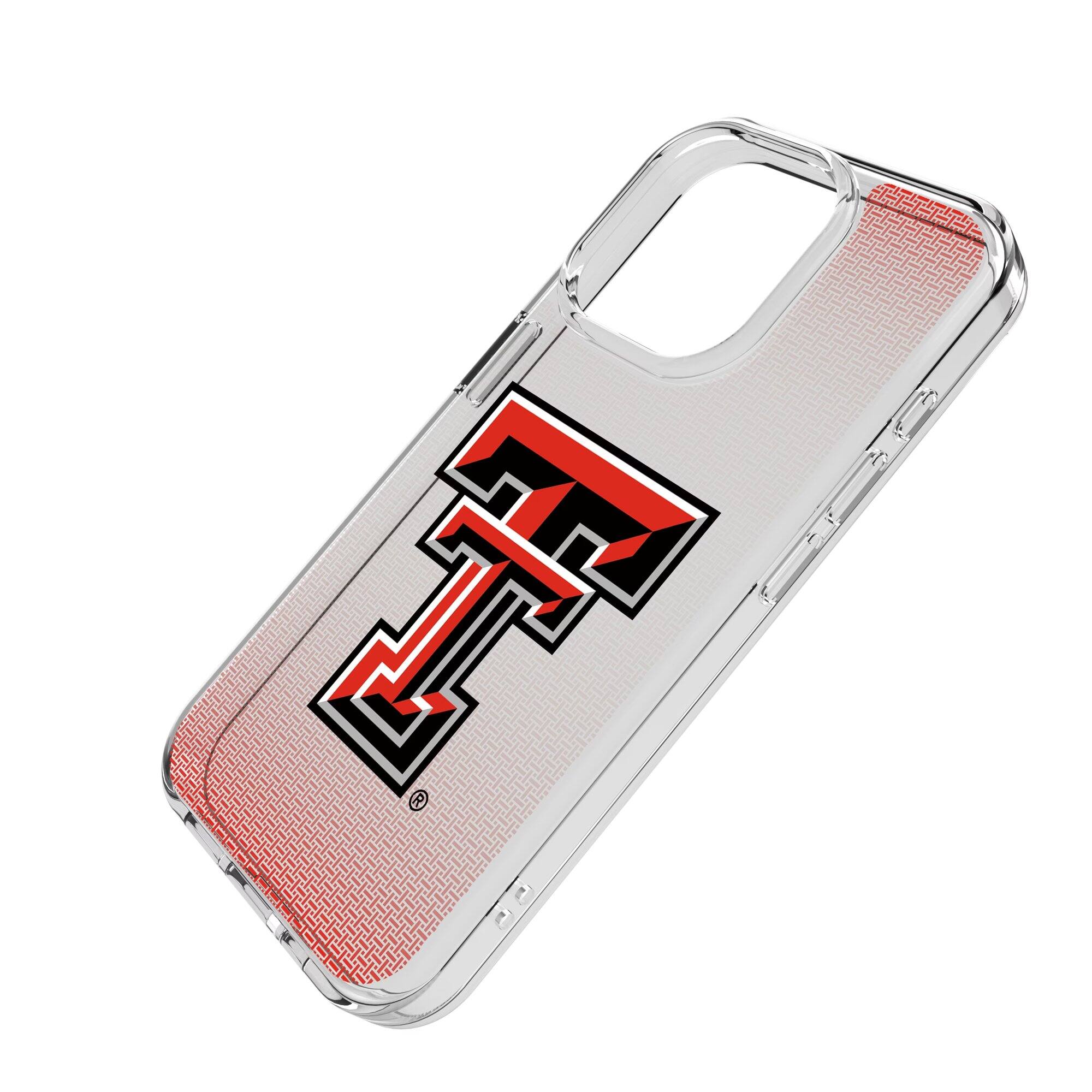 Alt View 1. Keyscaper - Texas Tech Red Raiders Linen Logo iPhone Clear Case - 13 Pro - Multicolor.