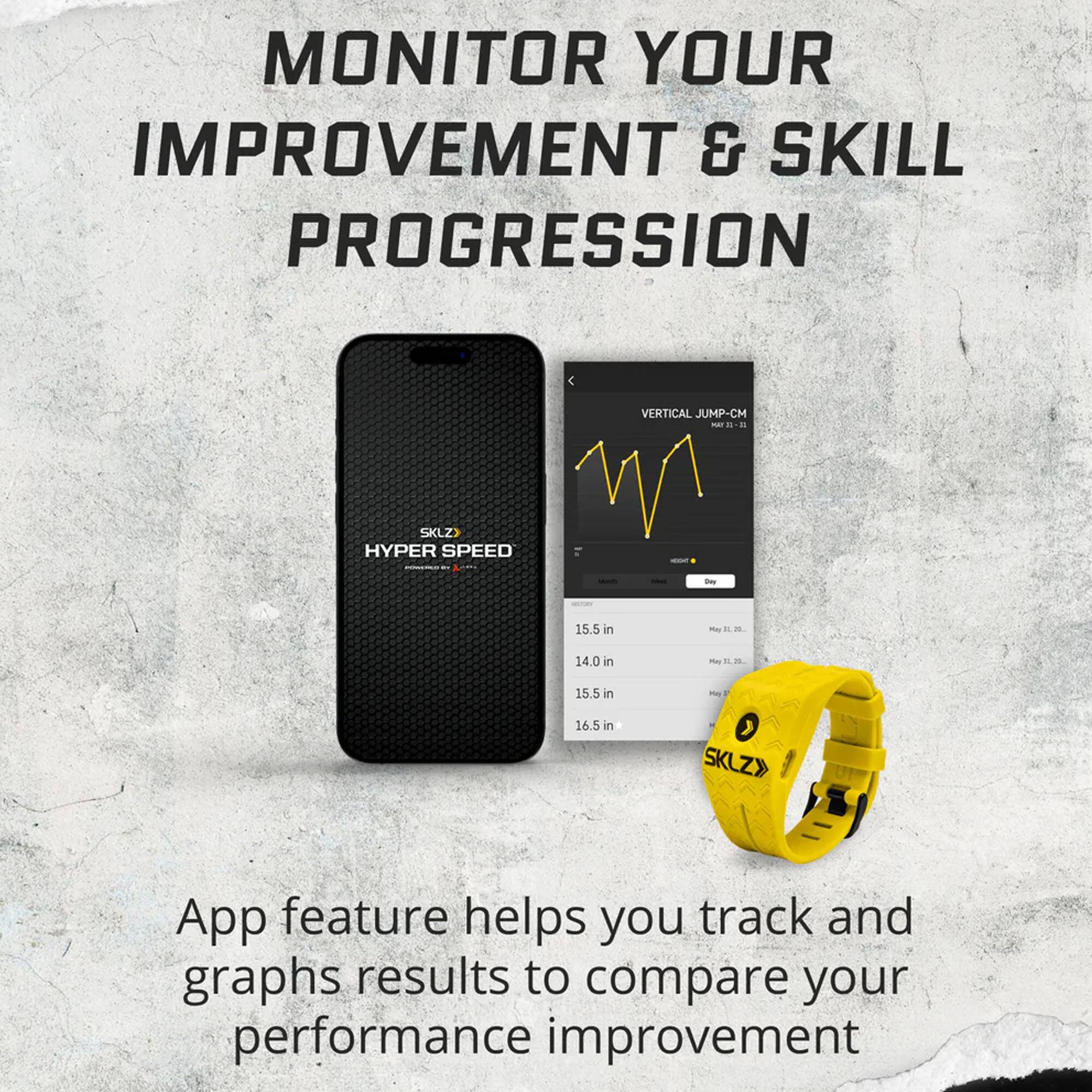 MONITOR YOUR IMPROVEMENT & SKILL PROGRESSION

App feature helps you track and graphs results to compare your performance improvement