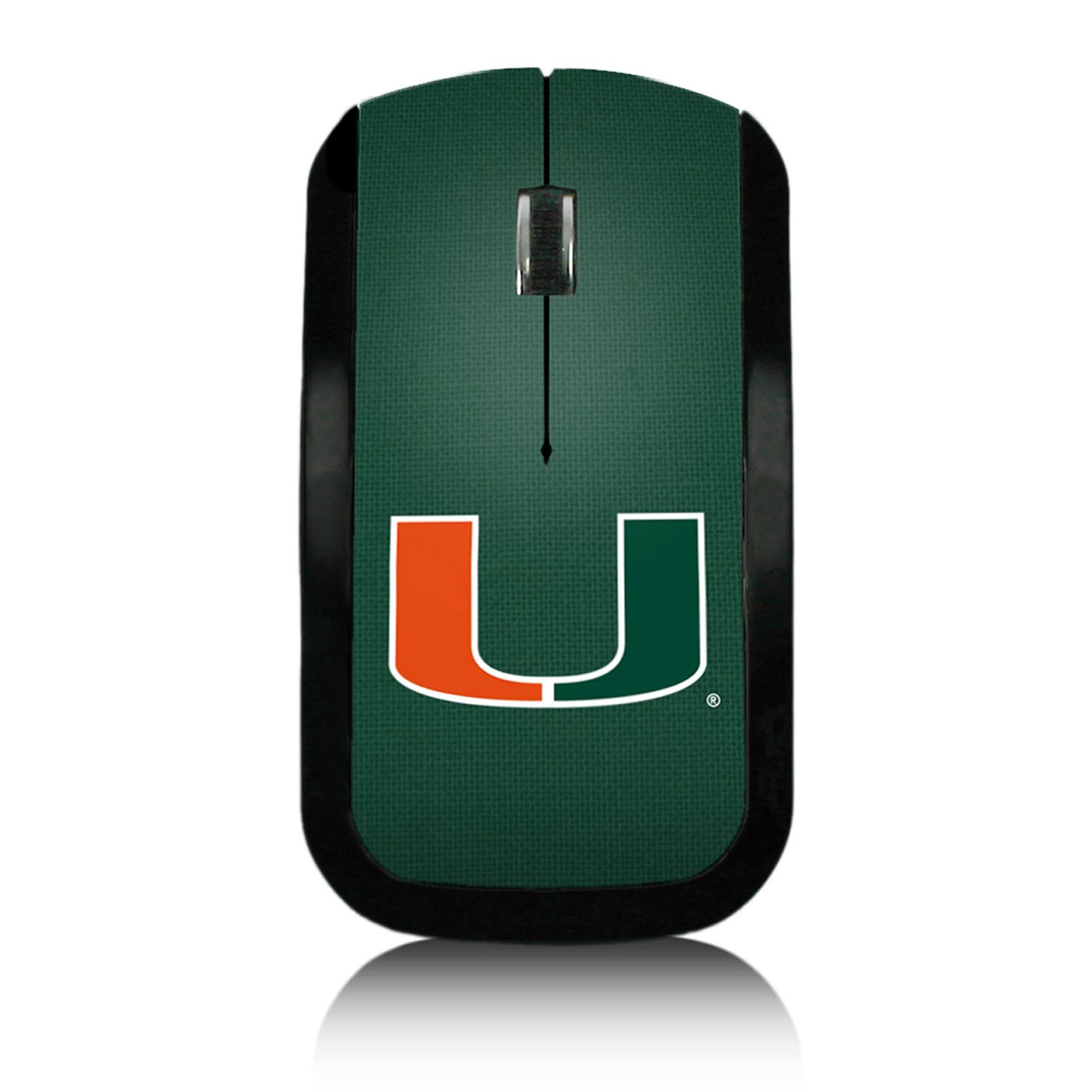 Front. Keyscaper - Miami Hurricanes Solid Design Wireless Mouse - Multicolor.