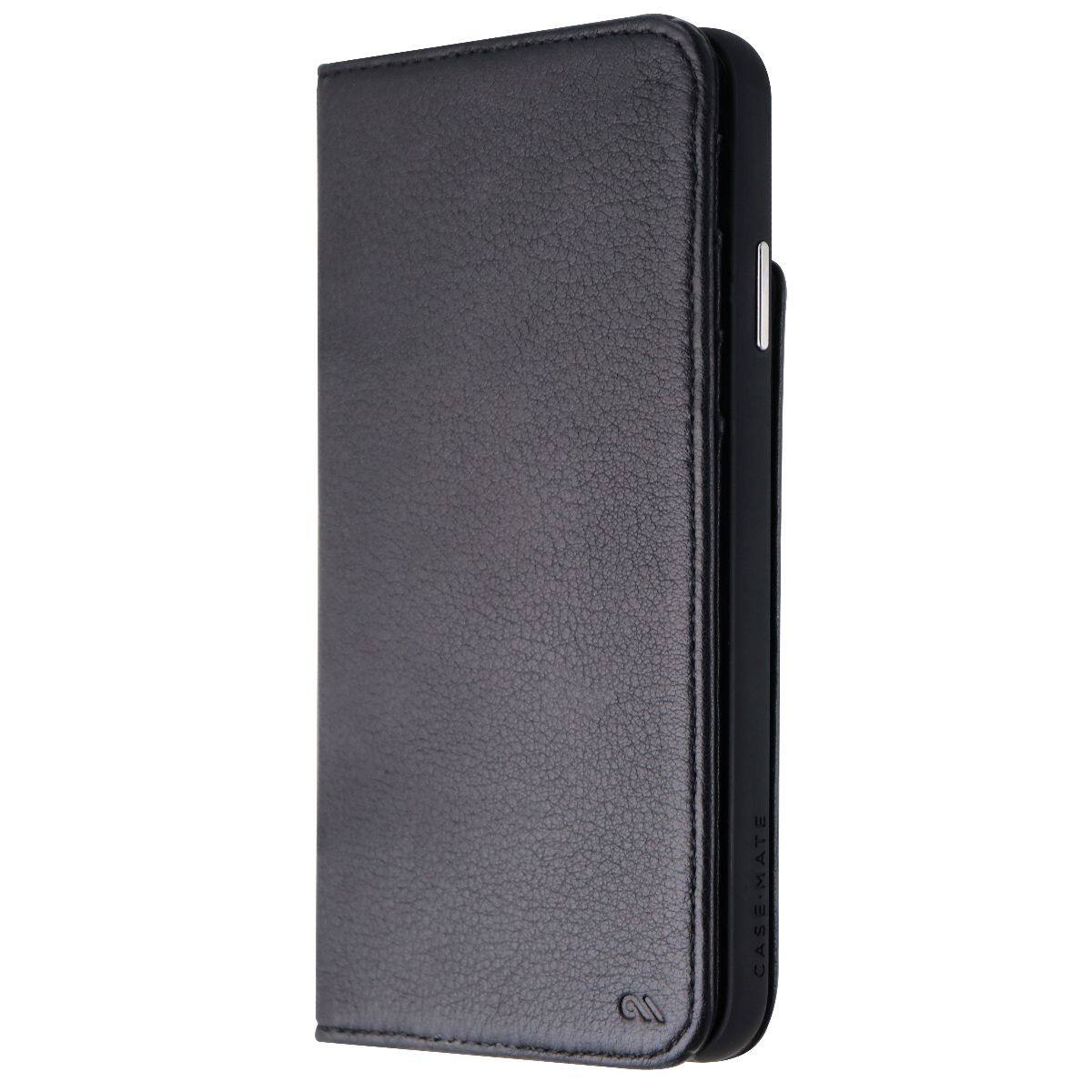 Front. Case-Mate - Case-Mate Wallet Folio Genuine Leather Case for Apple iPhone XS Max - Black - Black.