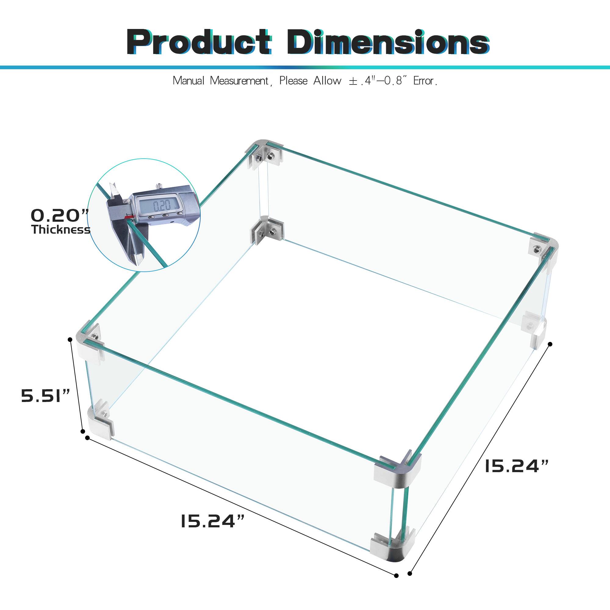 Product Dimensions

Manual Measurement, Please Allow ±0.4" - 0.8" Error.

0.20" Thickness

5.51"

15.24"

15.24"