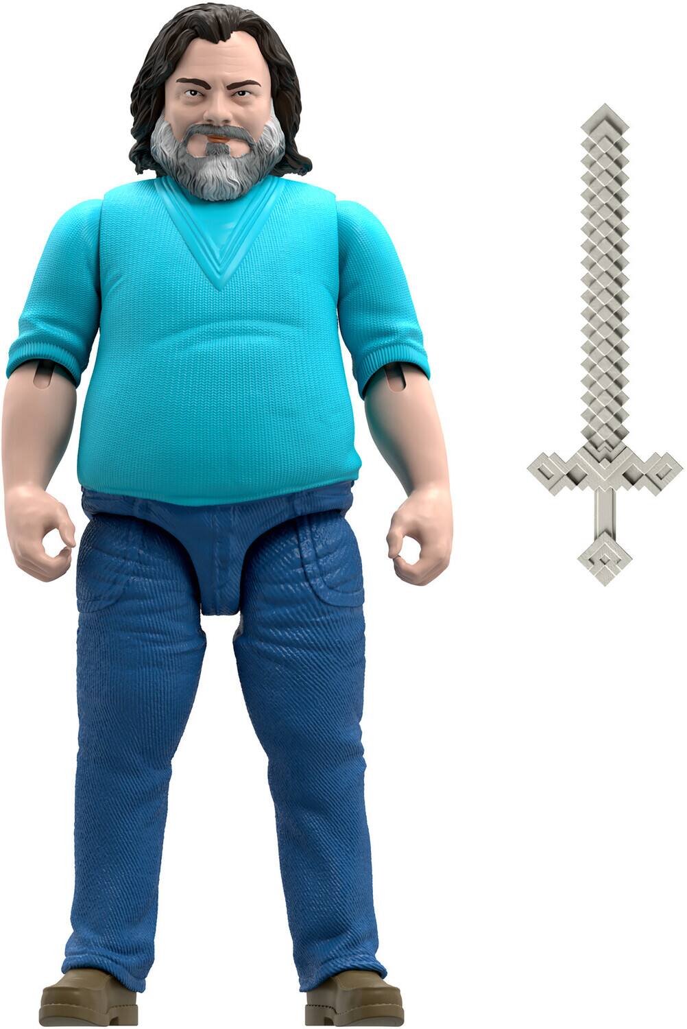 Alt View 3. Mattel - Mattel - Minecraft Movie Large Figure, Steve   - Collectibles - Multicolor.