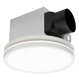 Akicon - Bathroom Exhaust Fan with Light, Dimmable 3CCT LED Light with Night Light, 80 CFM, 2 Sones, Round - White