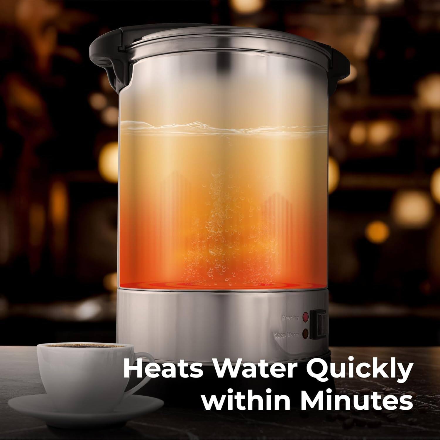 Heats Water Quickly within Minutes