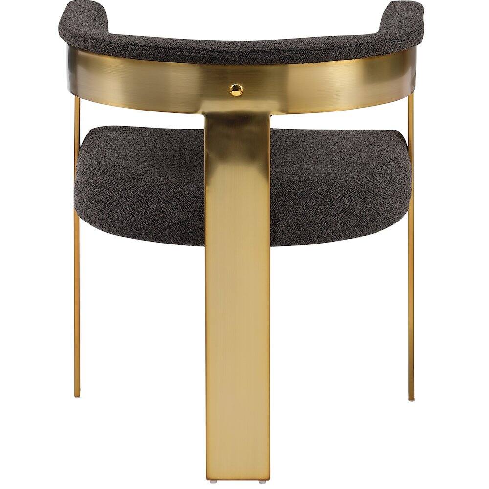 Alt View 1. Meridian Furniture - Romeo Brown Boucle Fabric Dining Chair, Set of 2 - Brown.