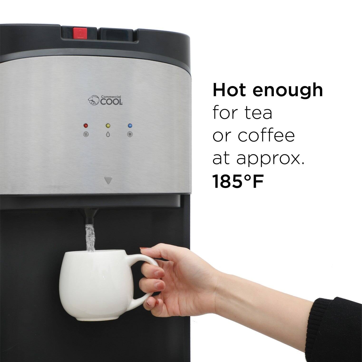 Commercial COOL

Hot enough for tea or coffee at approx. 185°F
