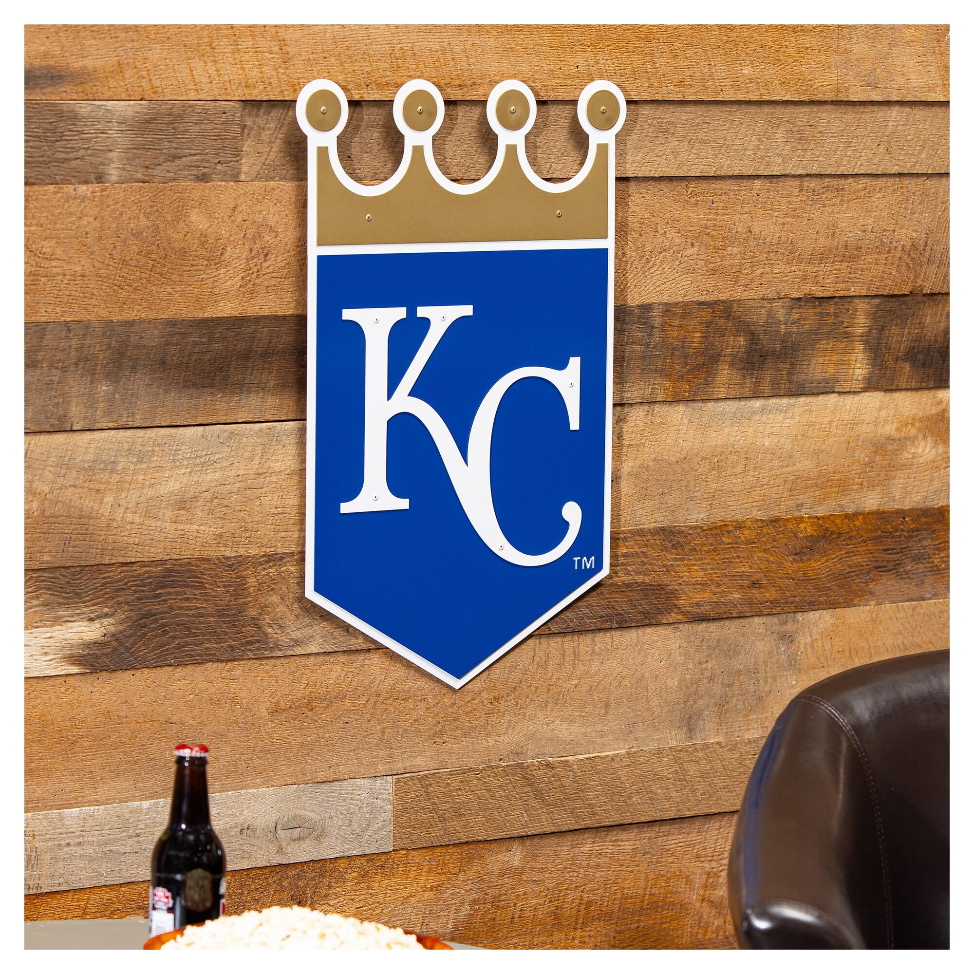 Alt View 1. Evergreen Enterprises - Kansas City Royals 23" Layered Metal Wall Art Sign - Multicolor.