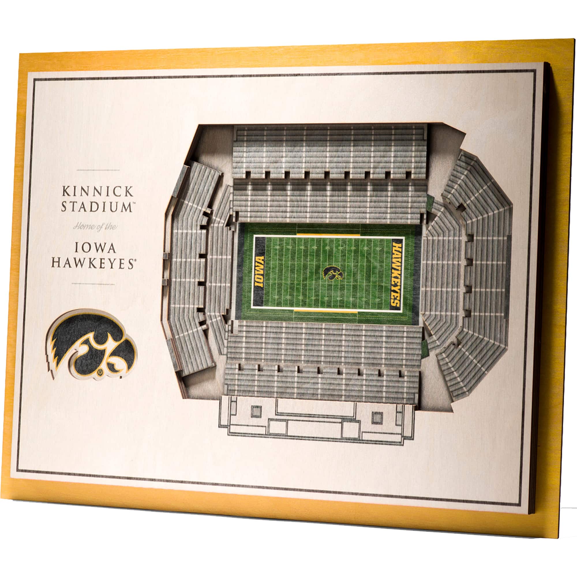 YouTheFan - Iowa Hawkeyes 17'' x 13'' 5-Layer StadiumViews 3D Wall Art - Brown price history on PriceWatchPro