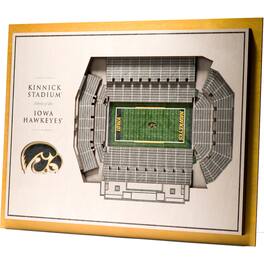YouTheFan - Iowa Hawkeyes 17'' x 13'' 5-Layer StadiumViews 3D Wall Art - Brown
